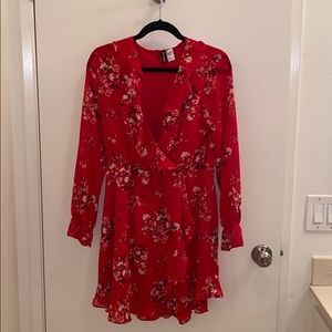Long Sleeve floral mini dress